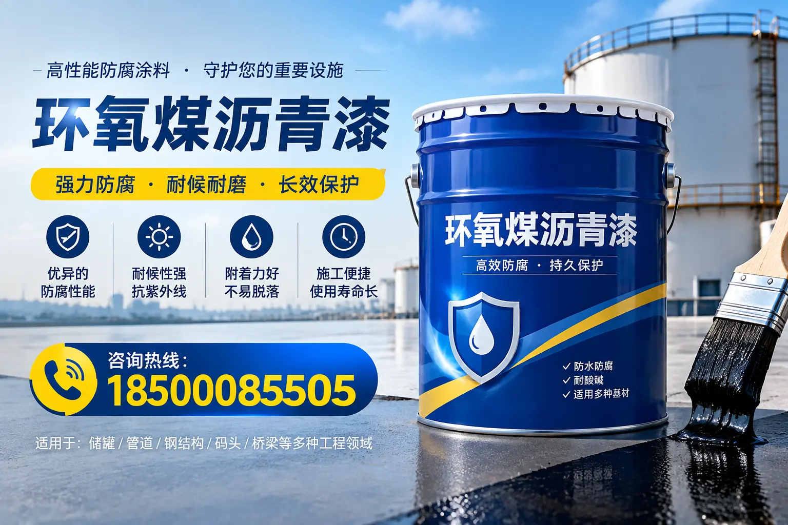 环氧煤沥青漆施工注意事项,确保日照项目顺利进行