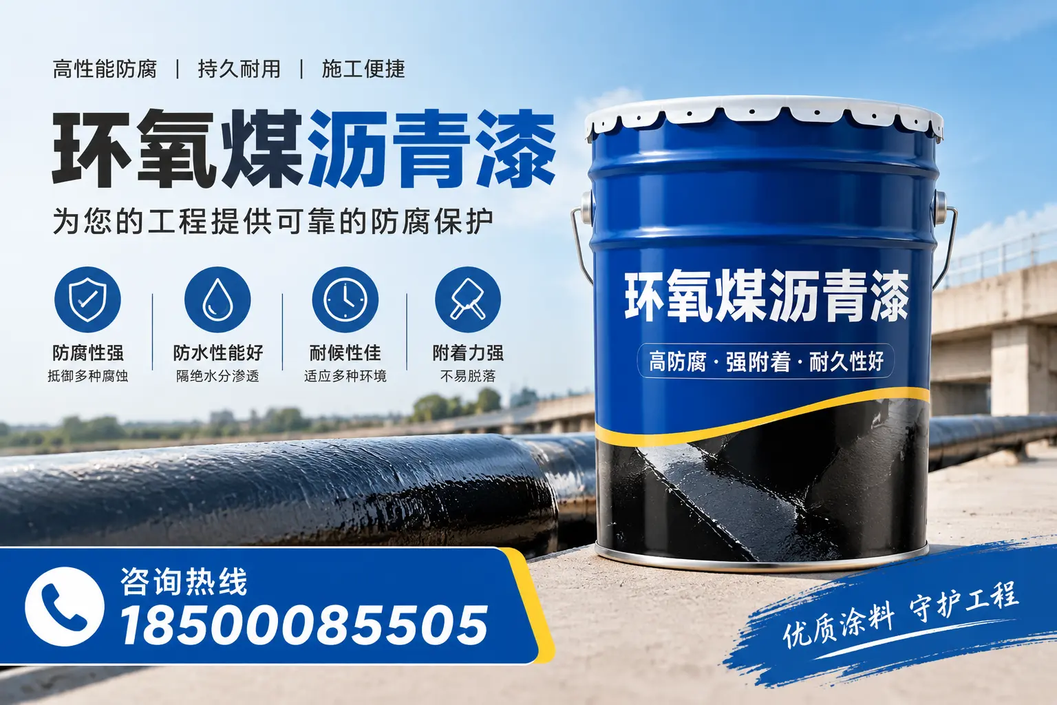 环氧煤沥青漆的成分解析,日照用户了解施工材料